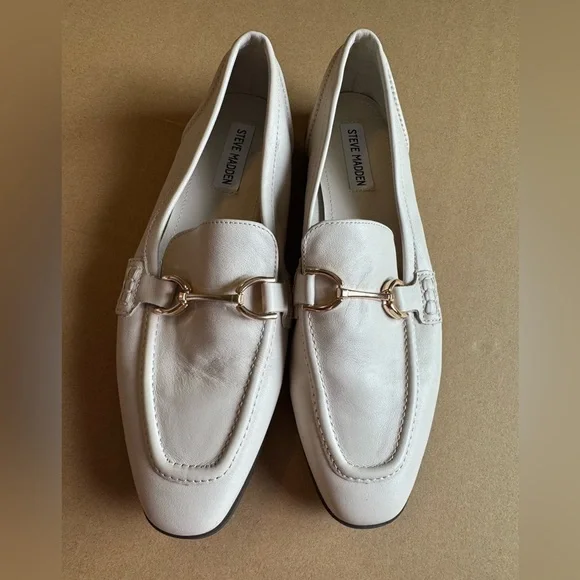 STEVE MADDEN LOAFERS WHITE SZ 9.5 - Picture 2 of 8